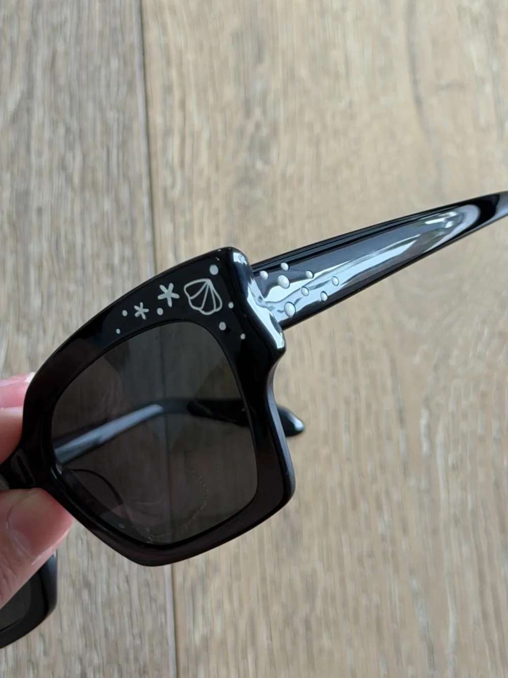 SOJOS x Oceanus Melody Black Sunglasses